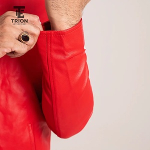 Veste en cuir véritable pour homme, tendance, design personnalisé, style décontracté, fermeture éclair, haute qualité, nouvelle collection, en peau de mouton - Product Image 2