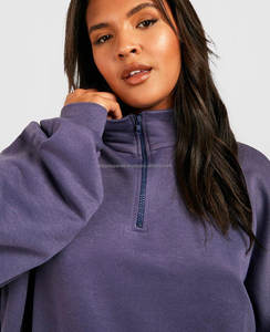 Sweat à capuche décontracté pour femme, fermeture éclair sur le devant, coupe ample, broderie 3D, 100% coton respirant, streetwear - Product Image 1