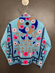 Chaqueta Acolchada Bohemia Floral Tejida a Mano con Bordado, 100% Lana Ecológica, para Mujer, Invierno 2026, Gran Venta - Product Image 2