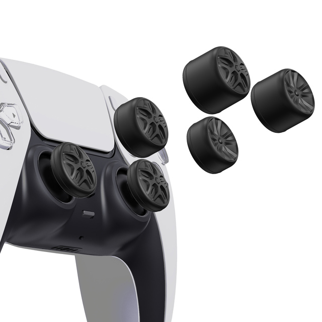 PlayVital Ergonomic Silicone Joystick Analog Cover Extender Thumb Grips for PS5 Playstation 4 Controller