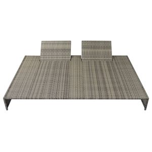 Juego de salón de patio gris de ratán polivinílico de 15 piezas, muebles de exterior duraderos y elegantes - Product Image 6