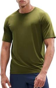 Camiseta Deportiva para Hombre, Tejido Frontal de Punto, para Entrenamiento en Gimnasio, Ajuste Delgado, Algodón Suave, Ligera, Transpirable, Antiarrugas - Product Image 2