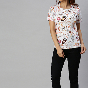 Camiseta de Manga Larga para Mujer, Personalizada con Estampado Completo, Cuello Raglán en Contraste, Tallas Grandes, Botones, Logotipo Bordado, Ecológica, Lavada, Estilo Casual - Product Image 1