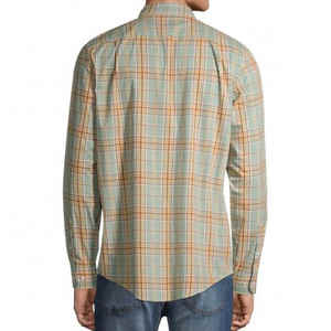 Camisas de Vestir para Hombre, Cuello Mao, Color Sólido, Franela, Botones de Cuerno, para Otoño, 100% Algodón, Transpirables, de Secado Rápido, Hechas en Pakistán - Product Image 3