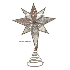 Decorative Tree <b>Topper</b> and Iron Metal <b>Christmas</b> Luxury Look Ornaments for <b>Christmas</b> Star Shape Portable Feature - Product Image 1