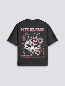 Camiseta Japonesa Kitsune, Transpirable, de Verano, Lavable, de Algodón Puro, Estilo Vintage Retro, de Media Manga - Product Image 3