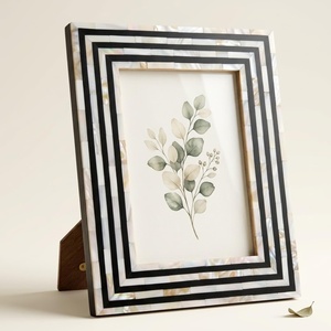 HANDICRAFTS ZONE HCZ-50 Elegant Mother of Pearl Inlay Hand Carved Lightweight Full Color Vertical Wall <b>Mount</b> Photo <b>Frame</b> - Product Image 1
