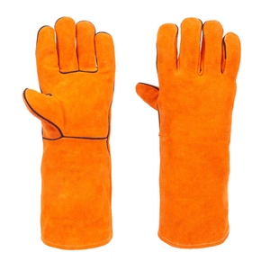 Gants de soudage en cuir de vachette pleine fleur haute performance, résistants à l'abrasion, ignifuges, pour barbecue - Product Image 1