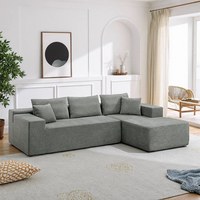 Canapé modulaire prêt pour l'e-commerce, en boîte, canapé d'angle compressé, emballé sous vide, mousse haute densité, usine de meubles OEM