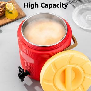 <span class=keywords><strong>Distributeur</strong></span> <span class=keywords><strong>de</strong></span> boissons isotherme avec robinet, en plastique, chaud/froid, en acier inoxydable 304, seau à thé au lait chaud/froid pour la restauration - Product Image 3