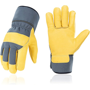 Cowhide Working <b>Gloves</b> Abrasion Resistant Working <b>Gloves</b> Heavy Canadian Rigger Construction Workmen Handling <b>Gloves</b> - Product Image 1