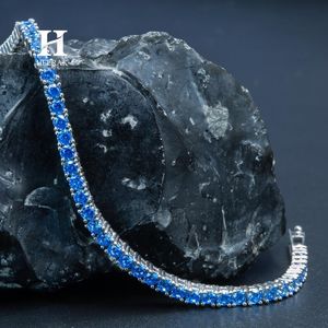 Luxury Blue <b>Gemstone</b> Tennis <b>Bracelet</b> Round Cut Stones 14K/18K Gold Fine Jewelry Manufacturer - Product Image 6