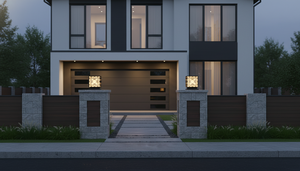 Outdoor/Wall/Villa/Garde 1-Year steel/inox 3500K (Warm White) Gate pillar light Viet Nam CM Decor AC 220V( ± 10%) Flush Mount - Product Image 5