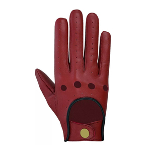 Gants de conduite classiques vintage en cuir de chèvre noir pour homme – Design élégant et tendance - Product Image 3