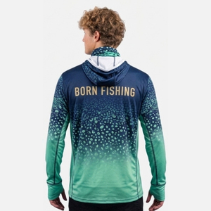 Custom Fishing Wear Hooded Uv Fishing Shirts Long Sleeve Moisture Wicking <b>Camo</b> Hoodies Lightweight Sun Protection Fishing Hoodie - Product Image 1