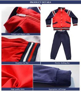 Uniforme Escolar Unisex para Niños en Rojo y Azul Marino, Traje Deportivo Oxford de Felpa Francesa con Poliéster y Tecnología de Detección de Agujas - Product Image 6