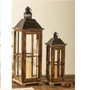 Farol Decorativo de Mesa para el Hogar, Tamaño Mediano, Decoración Navideña, Farol de Madera para Velas, Centro de Mesa Navideño - Product Image 6