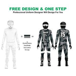 Combinaison de moto pour homme en tissu 100% polyester de qualité exceptionnelle, nouveau design vintage, impression par sublimation, maillot et pantalon de course MX - Product Image 2