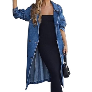 Nouvelle dame mode Trench Coat Style britannique à manches longues mi-longueur femmes printemps automne ceinturé manteau 2025 - Product Image 4