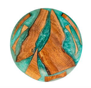 Set of 4 Lightweight Wood and Resin Classic Coasters Bulk Pack-<b>round</b> <b>Table</b> <b>Mats</b> & Pads with Unique Pattern - Product Image 1
