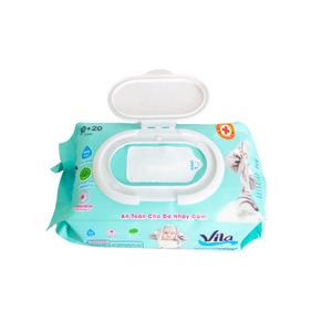 Lingettes humides sans parfum, taille 140mmx170mm, eau purifiée, 50 paquets par carton, usage domestique, origine Vietnam - Product Image 2