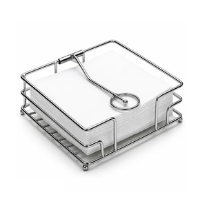 Porte-mouchoirs en acier inoxydable pour table, support de papier absorbant en acier inoxydable pour table de salle à manger d'hôtel - Product Image 2