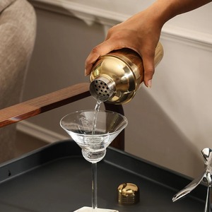 Coctelera Contemporánea de Acero Inoxidable, Juego de Tres Piezas, Herramienta Profesional para Mezclar Bebidas - Product Image 2