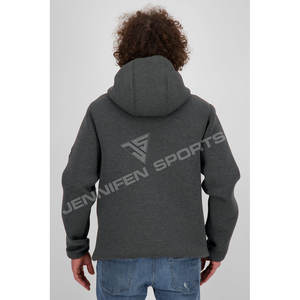 เสื้อฮู้ดซิปโอเวอร์ไซส์สไตล์วินเทจสำหรับฤดูใบไม้ร่วงและฤดูหนาว - ชุดลำลองสำหรับเล่นกีฬา วิ่งกลางแจ้ง แฟชั่นทันสมัย ผ้าฝ้ายแท้ 100% ย้อมสีพื้น - Product Image 6