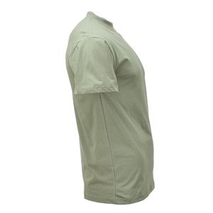 Camiseta de Manga Corta para Hombre, Color Verde Oliva, Cuello Redondo, Corte Regular, Transpirable, Informal, de Algodón, Estilo Checo - Product Image 2