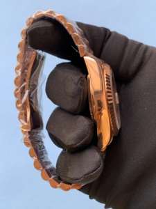 BOJ Plain R.O.L.E.X.25 41MM Top Seller Rose Gold Tone Stainless Steel Mechanical Automatic Japanese Analog Wrist <b>Watch</b> Low Price - Product Image 2