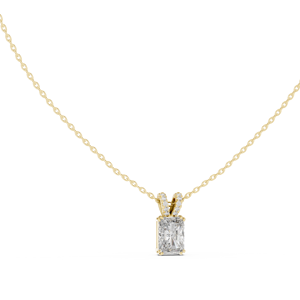 Fast Delivery 925 Sterling <b>Silver</b> Cubic Zirconia Pendant Four Claws Emerald Cut Pendant <b>Necklace</b> - Product Image 5