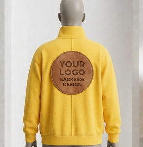 Drop Shoulder Custom Eco Friendly Blank Fleece Unisex Men High quality 350gsm Zipper Stand Long Spring Quarter-Zip Hoodie - Product Image 3