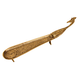 Brûleur d'encens Paon, porte-encens en métal fait main, support d'aromathérapie pour la maison, porte-encens décoratif en métal - Product Image 5