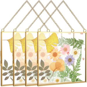 Home Decor Glass & Metal Hanging Picture <b>Frame</b> for <b>Wall</b> Decoration, with 2 Sides Glass Customized Photo <b>Frames</b> - Product Image 2