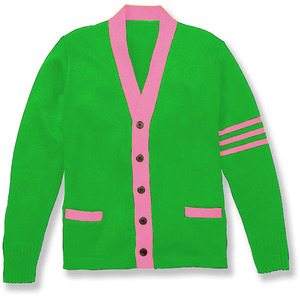Make Your Custom Premium Quality V-Neck for Sorority/Fraternity/Schools/Colleges/Universities Logos Knitted <b>Cardigans</b> <b>Sweaters</b> - Product Image 3