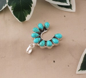 Pendentif en turquoise Kingman, pendentif en argent sterling 925, collier de bijoux bohème pour femmes, cadeau de bijoux fait main pour elle - Product Image 2