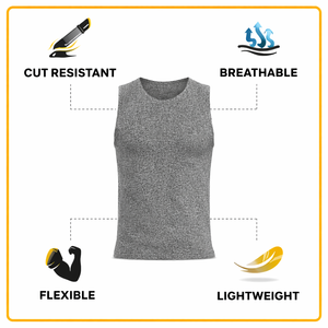 Débardeur anti-coupure en fibre HPPE, léger, respirant, résistant aux piqûres, vêtement de protection, personnalisable OEM - Product Image 5