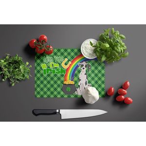 Arlequin Planche à découper décorative en verre trempé de grande taille pour la Saint-Patrick Ustensiles de cuisine Great Dane - Product Image 3