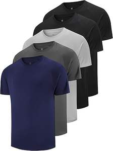 T-shirts de sport pour hommes, à séchage rapide, pour la course à pied, la gym, les entraînements, manches courtes - Product Image 5