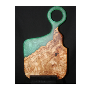 Tabla de cortar artesanal de resina epoxi y madera para cortar frutas, verduras y carne, tabla de cortar artística para utensilios de cocina. - Product Image 1