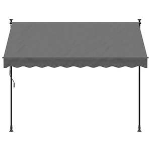 Auvent rétractable en acier anthracite 98,4 x 59,1 po en polyester, produit d'auventage extérieur ciblé - Product Image 3