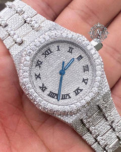 Montre en acier inoxydable personnalisée de qualité VVS la plus unique pour hommes de AFAR JEWELS - Product Image 1