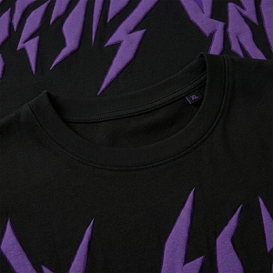 T-shirt ample et oversize pour homme, imprimé en relief, 100 % coton tricoté épais 240 g, streetwear, motif graphique avant, décontracté - Product Image 4