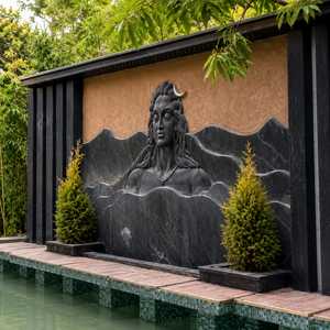 Panneau mural en grès naturel moderne, personnalisable et fait main, pour intérieur, extérieur, façade, jardin, élément décoratif de luxe - Product Image 4