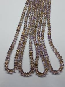 Cuentas facetadas de ametrino natural de alta calidad, en tendencia, de 6.50-7.50 mm, marca M.Y.GEMS, certificadas por AIGS para joyería. - Product Image 5