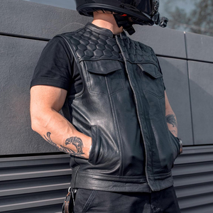 Chaleco de Cuero para Hombre, Diseño Personalizado, Duradero, para Invierno, Nueva Llegada, Ropa Exterior, Precio al por Mayor - Product Image 5