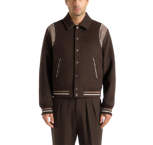 Chaqueta Varsity para Hombre, Cuerpo y Mangas de Lana, Cierre de Botones, Ropa de Invierno, 100% Lana Melton, Chaqueta Letterman Personalizada - Product Image 3