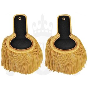Insignes d'or Bullion Epaulette Gold Bullion Wire Fringe Trim Brodé Epaulettes pour Uniforme Costume Sew-On - Product Image 1