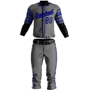 Nuevo uniforme de béisbol para adultos, transpirable, de secado rápido, de alta calidad, con botones, uniforme de béisbol personalizado por sublimación. - Product Image 2