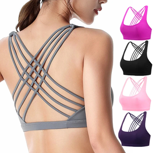 New Fitness Sports <b>Bra</b> for Women Push Up Cross Back Shockproof Running Gym Training Workout Yoga Underwear Crop Tops - Product Image 1